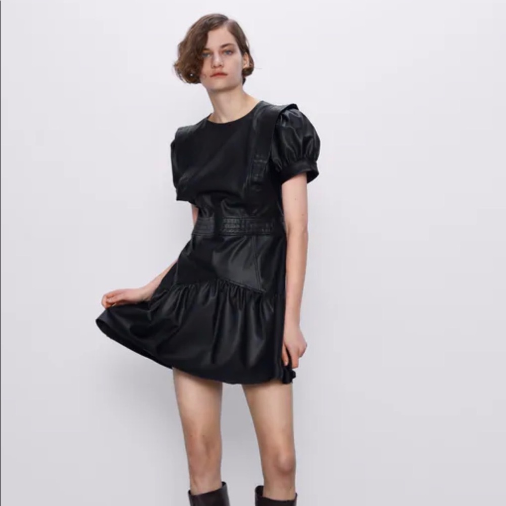 Faux leather Zara dress